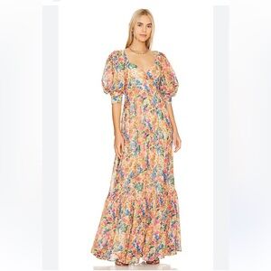 REVOLVE NWOT Floral Maxi Dress  ByTiMo Georgette Maxi Gown XL